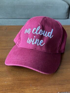 C.C wine coloured "on cloud wine"  adjustable hat